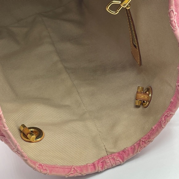 Louis Vuitton Neverfull Denim Stone Rose Appliqué - Picture 10 of 16